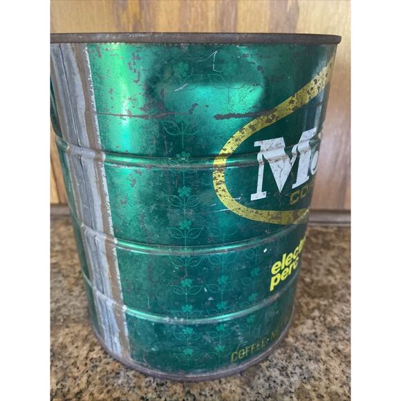 MJB Electric Perc 48oz or 3 Lb, Vintage Green Coffee can No Lid - Picture 7 of 11